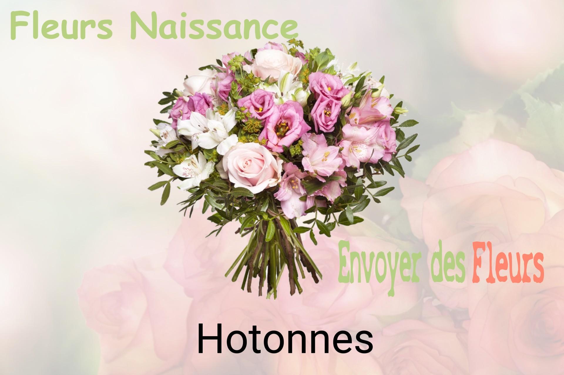 Bouquet de fleurs de naissance livré à Hotonnes