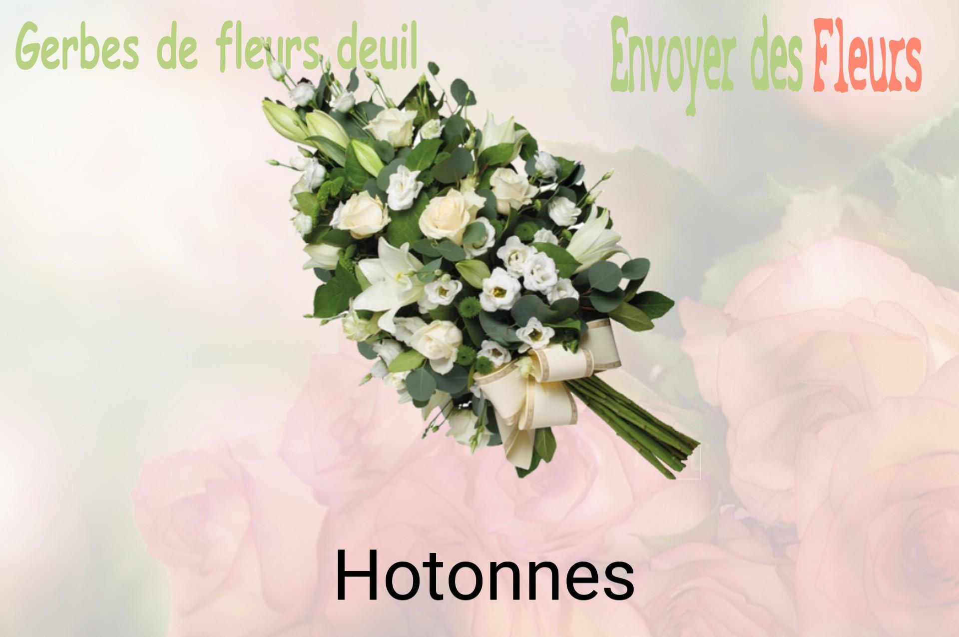 Gerbe de fleurs de deuil livrée à Hotonnes